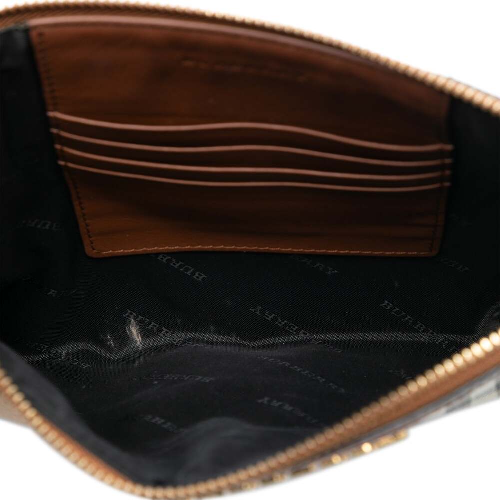 Burberry Peyton Crossbody Bag Haymarket #246114B51B - Picture 4 of 7